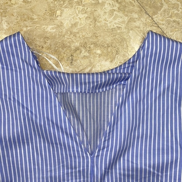 Zara Basic Collection Nautical Blue and White strip 3/4 sleeve sundress - M - Picture 6 of 7